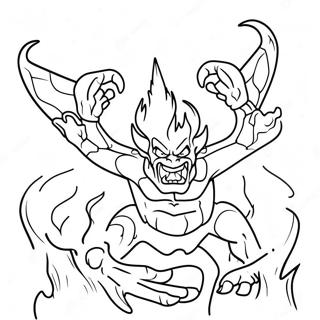Fiery Demons Coloring Page 68145-53929