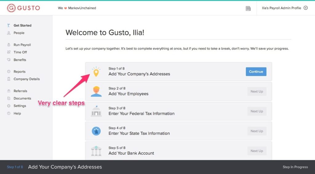Gusto self onboarding