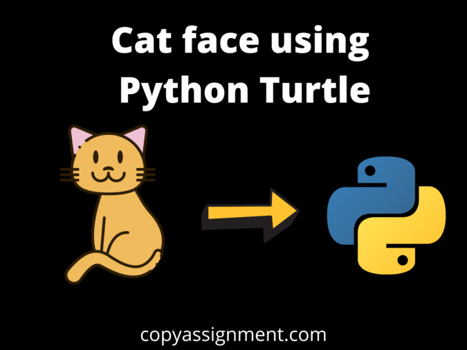 Cat face using Python Turtle