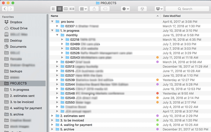 Projects folder