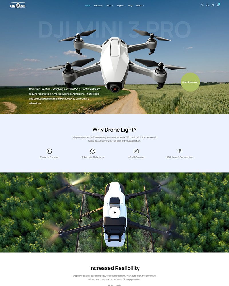 spexo-drone-elementor-template