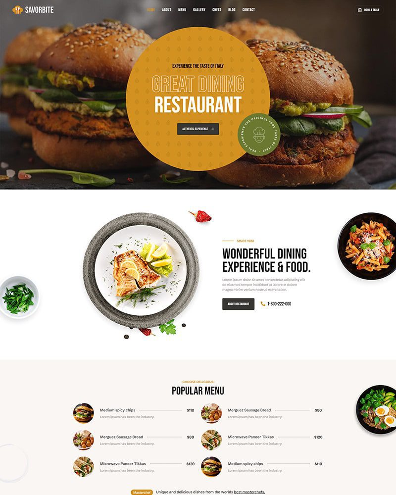 spexo-restaurant-elementor-template