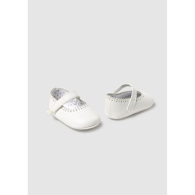 CREAM MARY JANE SHOE LACE CUTOUT EDGE TRIM / 9903-018 CREAM MARY JANE SHOE LACE CUTOUT EDGE TRIM / 9903-018