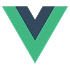 Vue.js framework logo — responsive interfaces for student and teacher dashboards