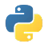 Python language logo — automation and data processing for education platforms