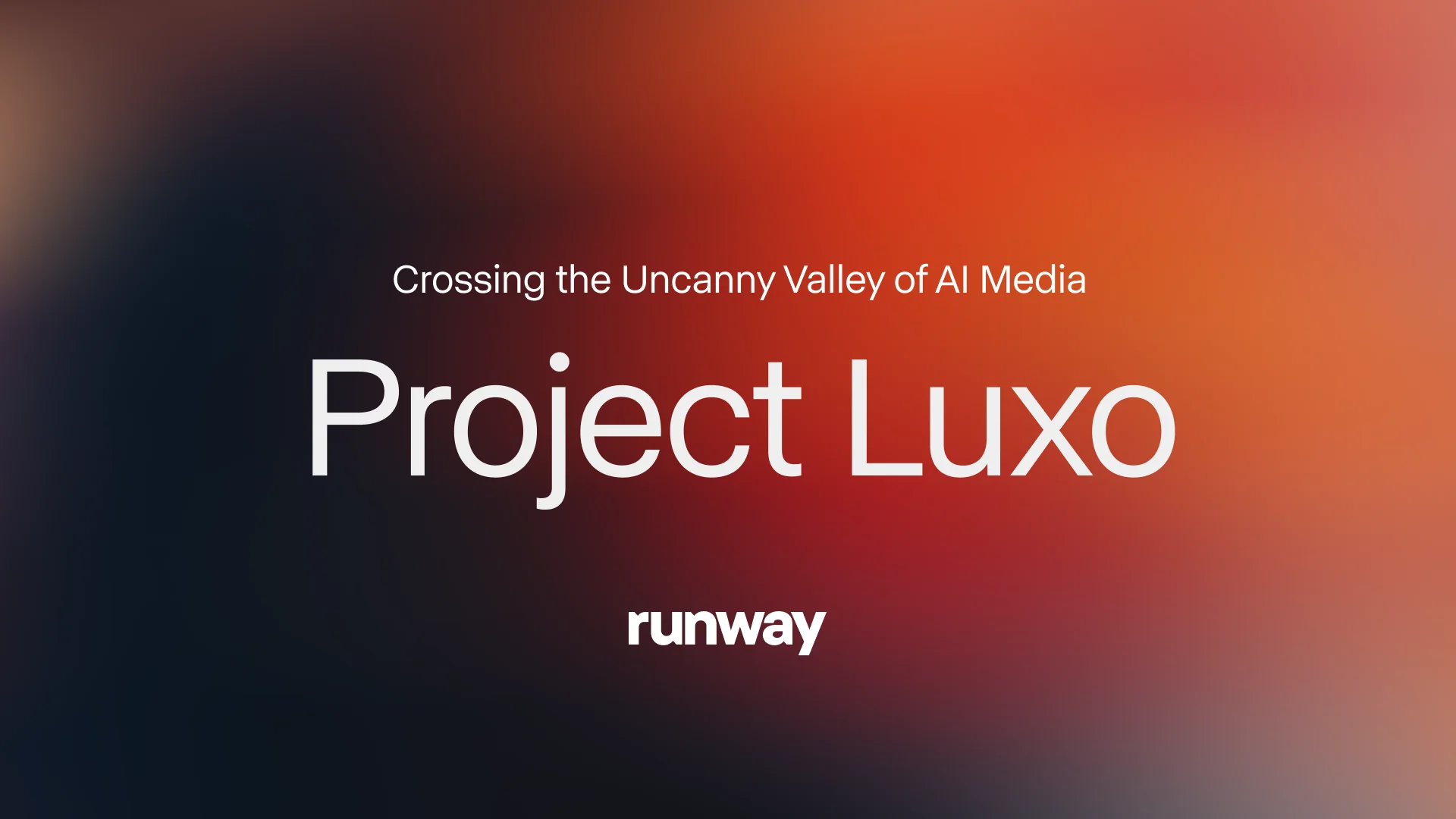 Project Luxo: Crossing the Uncanny Valley of AI Media