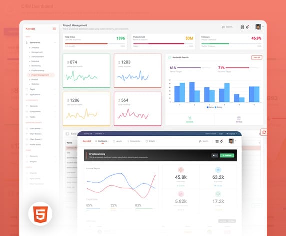 Kero jQuery/HTML Dashboard PRO