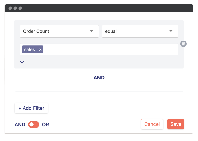 Filter fields