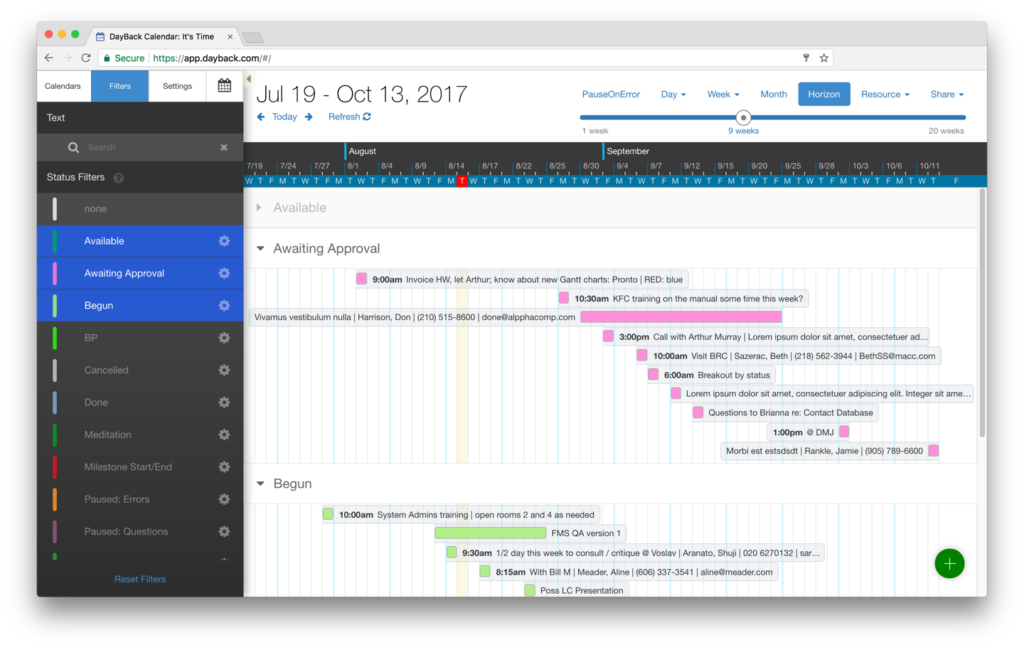 Project Management Gantt Charts