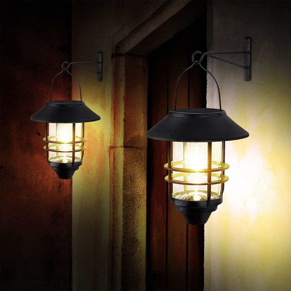 Applique murale solaire LED – 70 lumens, blanc chaud 2700K, LED à filament, étanche IP44, durée de vie de 60 000 heures