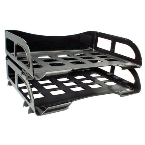Charola Sablón Apilable Tamaño Oficio Lateral Negra Modelo 306.2825NE Charola Sablón Apilable Tamaño Oficio Lateral Negra Modelo 306.2825NE
