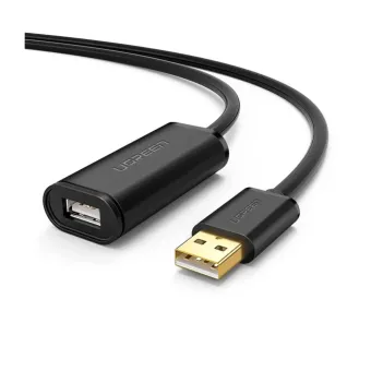 Cable De Datos Ugreen Extensión Usb-A Macho A Usb-A Hembra, 10 Metros, Negro