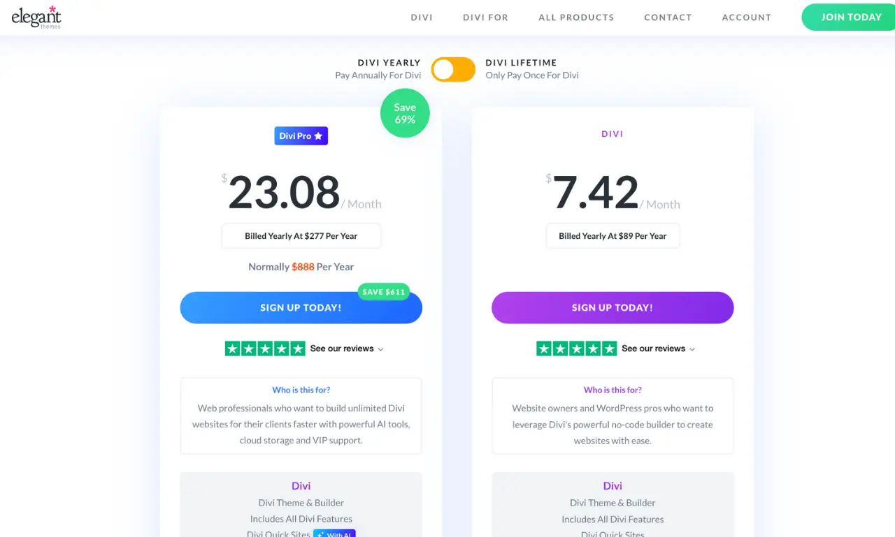 save Big amount on Divi Life time