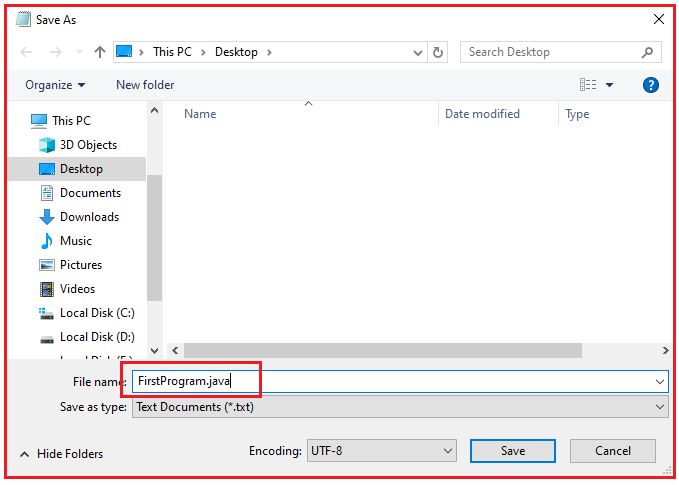 First Program Java First Program Java