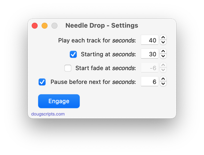 Needle Drop in action Needle Drop in action