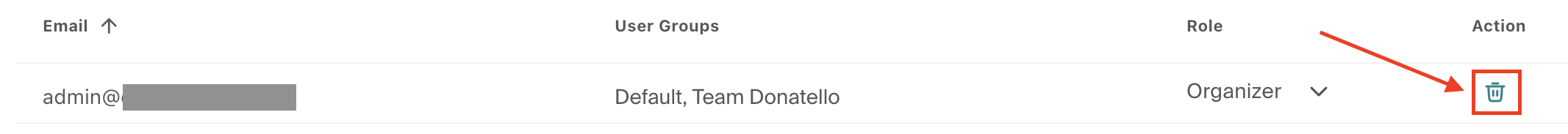 Delete a user in the CloudZero Users page