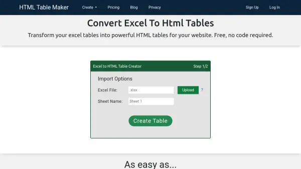 HTML Table Maker