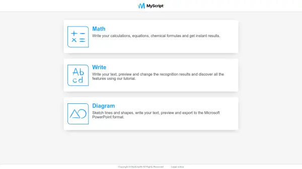 MyScript Web Demo