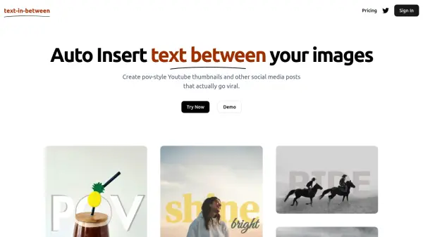 TextInBetween