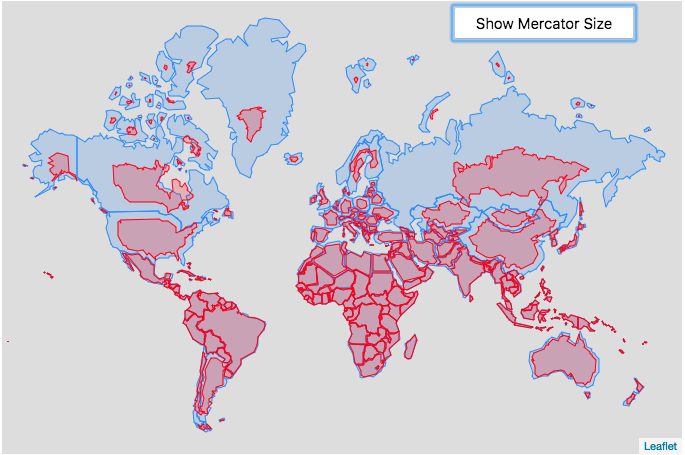 mercator projection distortion