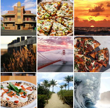 Instagram photo grid on a WordPress website