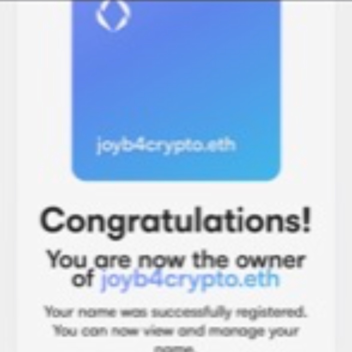 joyb4crypto.eth Ethereum Name Service (ENS and .eth domain) PFP
