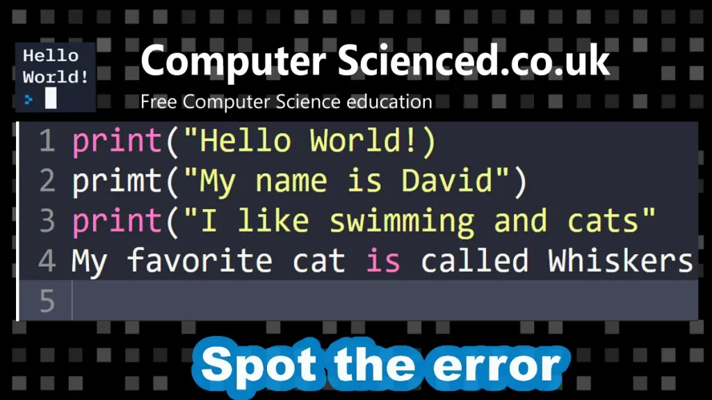 examples of logic errors in python programming