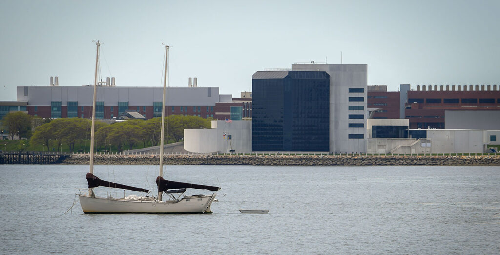 a view of Columbia Point - a neighborhood of Boston