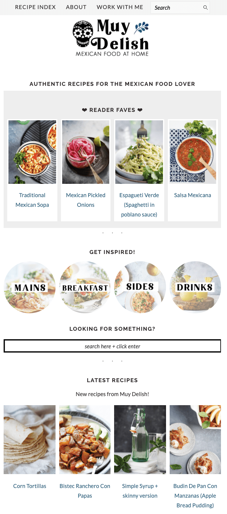 homepage screenshot for muydelish.com