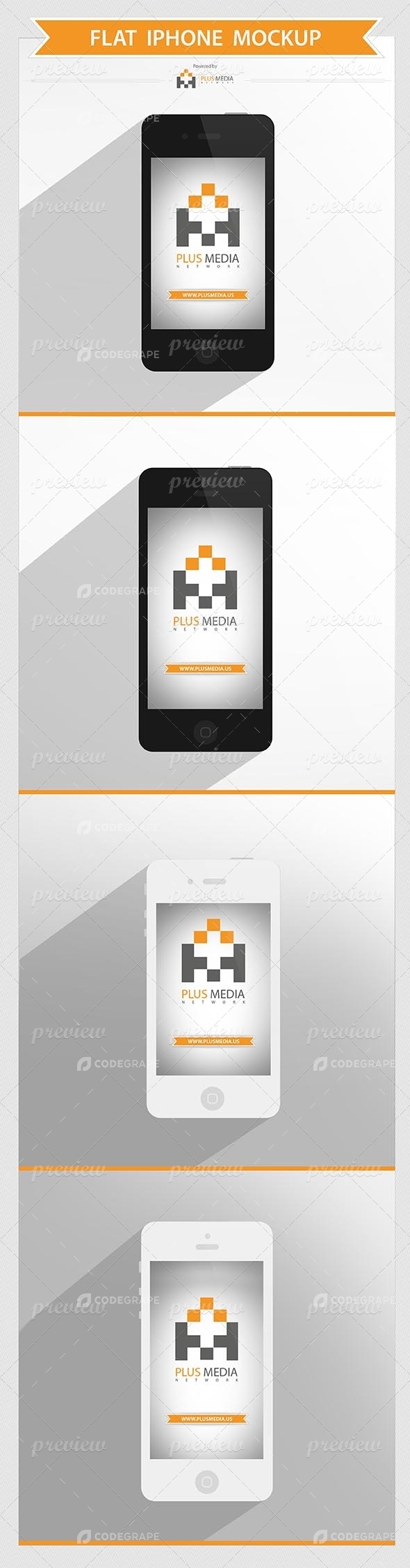 Flat Iphone Mockup