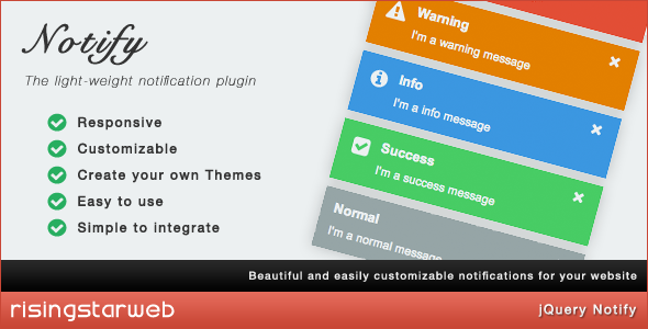 jQuery Responsive Notifications