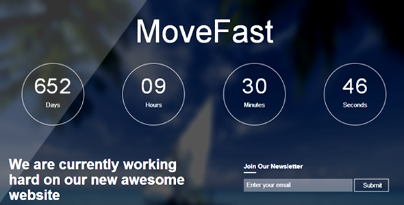 MoveFast CountDown - HTML5 Responsive Template