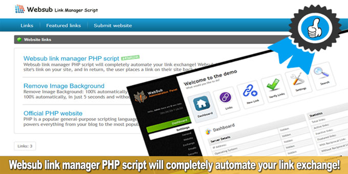 Websub Link Manager - PHP Script