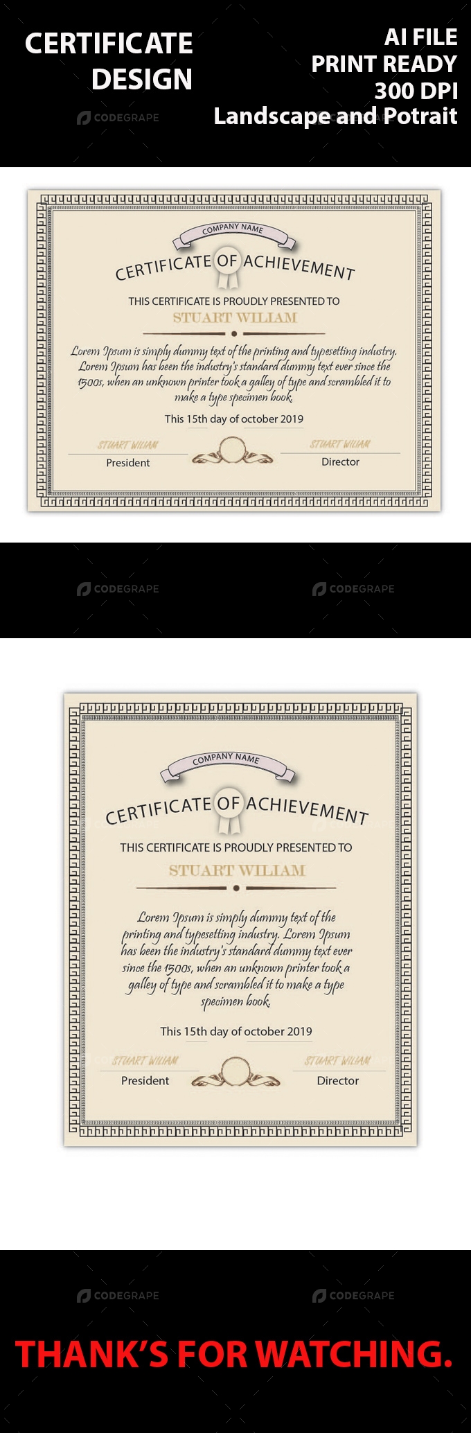 Certificate Design