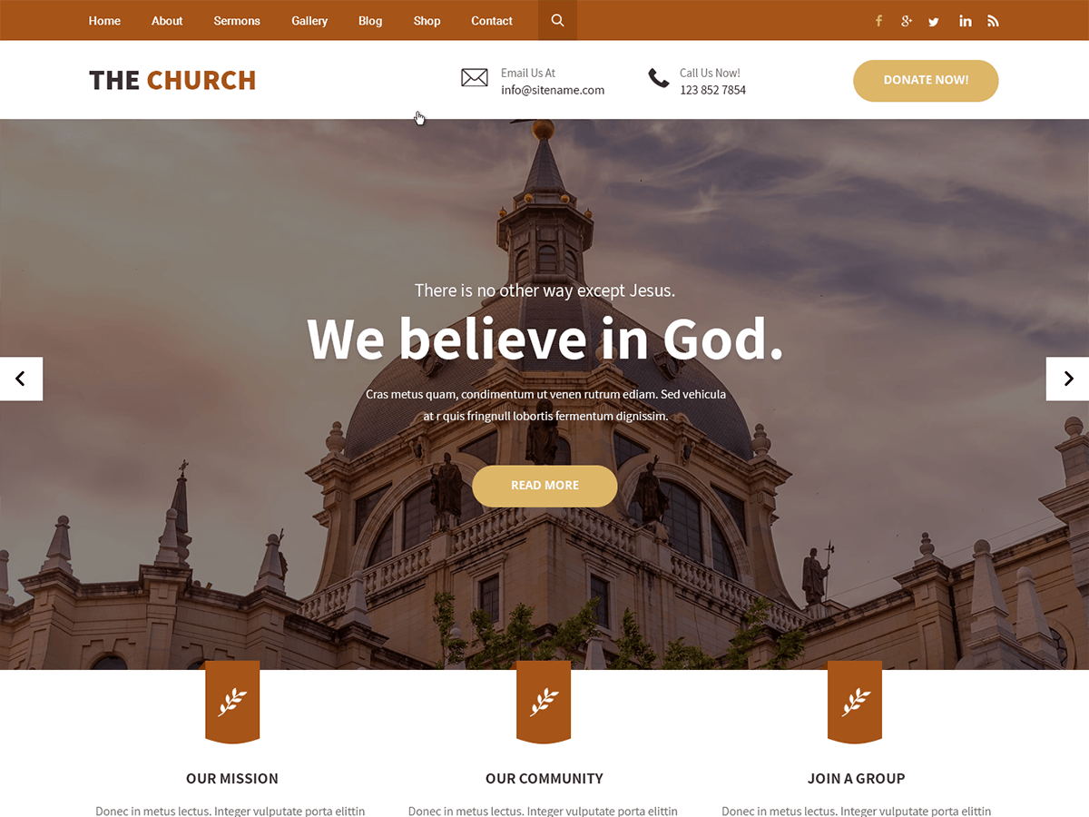 Church WordPress Theme
