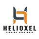 Helioxel  (H) Letter Logo Design
