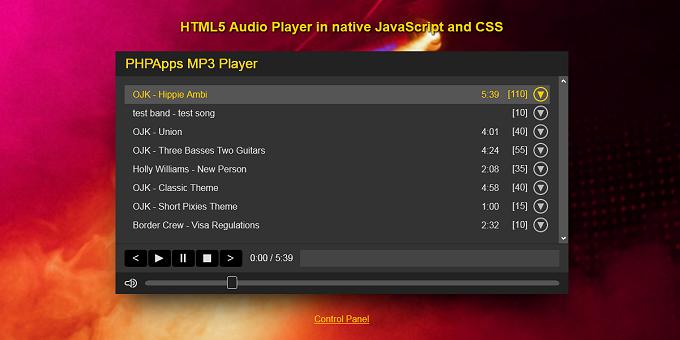 HTML5 Audio Player