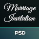 Marriage Invitation Single Page Bootstrap PSD Template