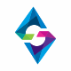 S Letter Polygon Colorful Logo