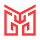 M Letter Line Modern Logo