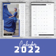 Wall Calendar with Monthly Planner 2022 template
