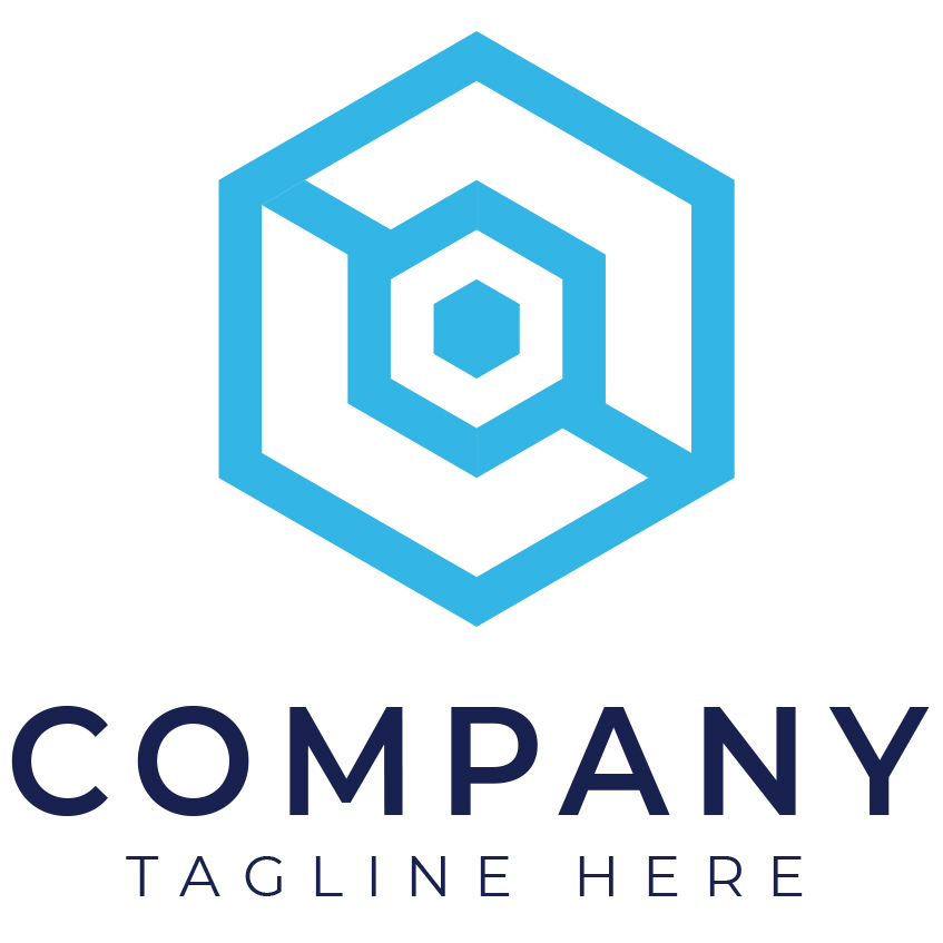 Abstract Hexagon Logo Design