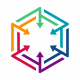 Hexagon Colorful Arrows Logo