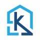 K Letter House Logo