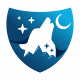 Wolf Night Head Shield Logo
