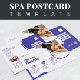 Spa Beauty Salon Hair Postcard Design Template