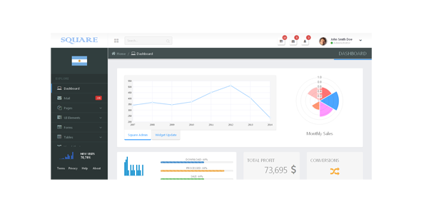 Square - Admin Template