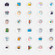 30 Icons - Minimalist vector icon set. Social media & Online brand