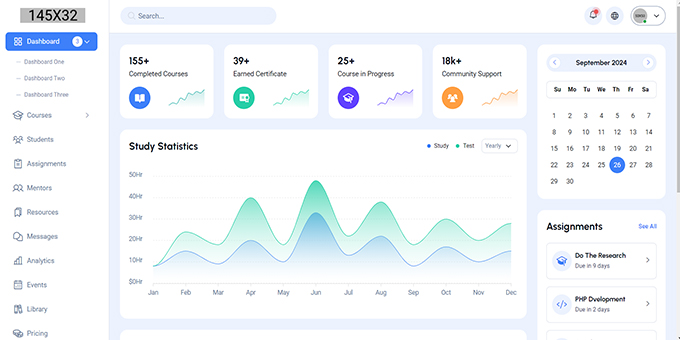 Learning Management System HTML Template