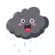 Surprised Storm Cloud Cartoon Character